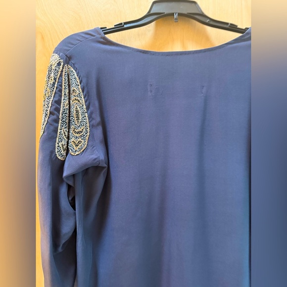 Yigal Azrouel Blue Embellished Relaxed Blouse - Picture 11 of 12